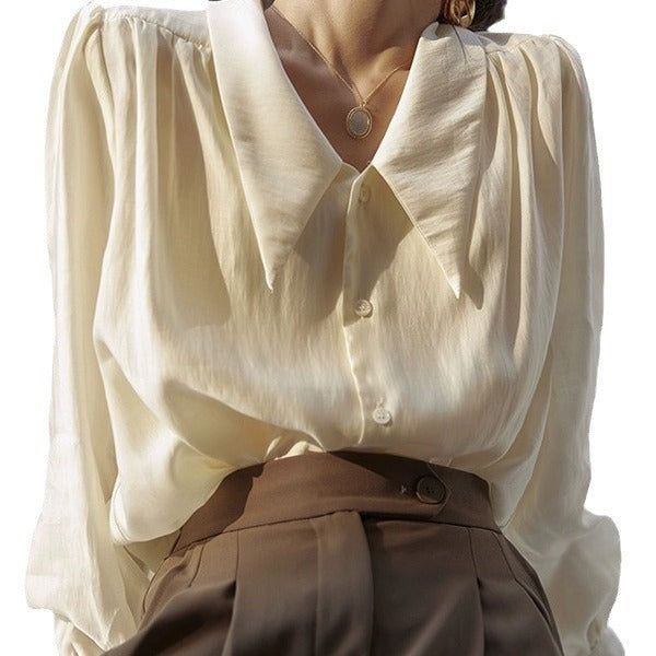 French Style Doll Collar Shirt for Women (Long Sleeve)
