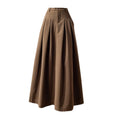 Women's High Waist A-Line Long Swing Skirt